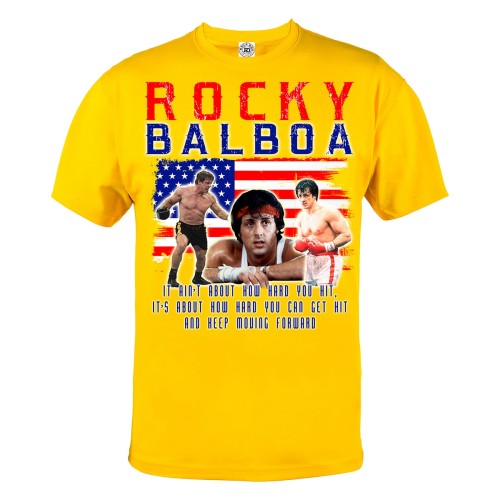 KOSZULKA FILMOWA ROCKY BALBOA IT AIN'T ABOUT HOW HARD YOU HIT 5