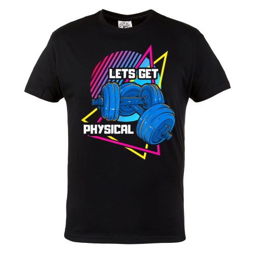 KOSZULKA NA SIŁOWNIĘ CIĘŻARKI LET'S GET PHYSICAL TRENING 1