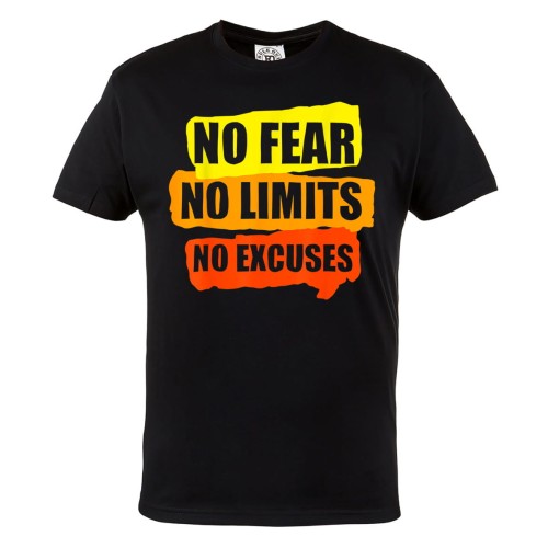 KOSZULKA NA SIŁOWNIĘ BRAK WYMÓWEK TRENING NO FEAR NO LIMITS NO EXCUSES 1