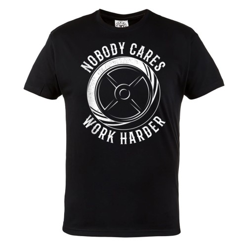 KOSZULKA NA SIŁOWNIĘ TRENUJ CIĘŻEJ NOBODY CARES WORK HARDER 1