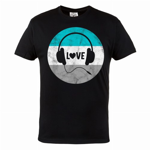 KOSZULKA MUZYCZNA SŁUCHAWKI HEADPHONES LOVE MUSIC 1