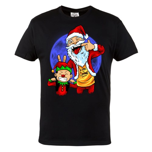 KOSZULKA ŚWIĄTECZNA BOŻE NARODZENIE ŚWIĘTY MIKOŁAJ I ELF IDĄ ŚWIĘTA 1