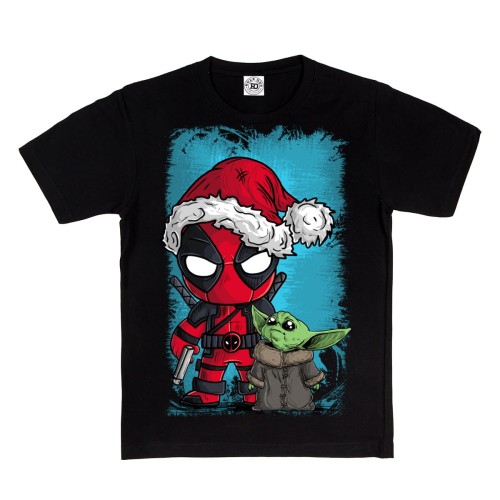 DZIECIĘCA KOSZULKA ŚWIĄTECZNA NA ŚWIĘTA BOŻE NARODZENIE DEADPOOL BABY YODA 1