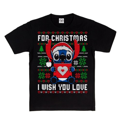 DZIECIĘCA KOSZULKA ŚWIĄTECZNA NA ŚWIĘTA BOŻE NARODZENIE LILO I STICH FOR CHRISTMAS I WISH YOU LOVE