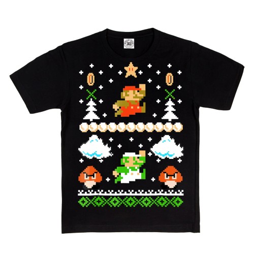 DZIECIĘCA KOSZULKA ŚWIĄTECZNA NA ŚWIĘTA BOŻE NARODZENIE DLA GRACZA MARIO BROS