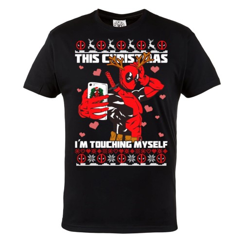 MĘSKA PIŻAMA ŚWIĄTECZNA PREZENT BOŻE NARODZENIE DEADPOOL THIS CHRISTMAS I'M TOUCHING MYSELF 2