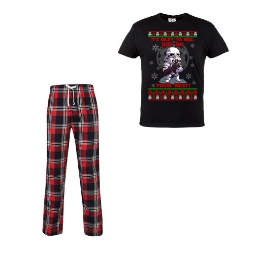 MĘSKA PIŻAMA ŚWIĄTECZNA PREZENT BOŻE NARODZENIE STAR WARS GWIEZDNE WOJNY SZTURMOWIEC STORMTROOPER IT'S OK TO MISS 1