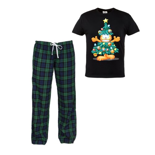 MĘSKA PIŻAMA ŚWIĄTECZNA PREZENT BOŻE NARODZENIE BAJKA KOT GARFIELD CHOINKA 1