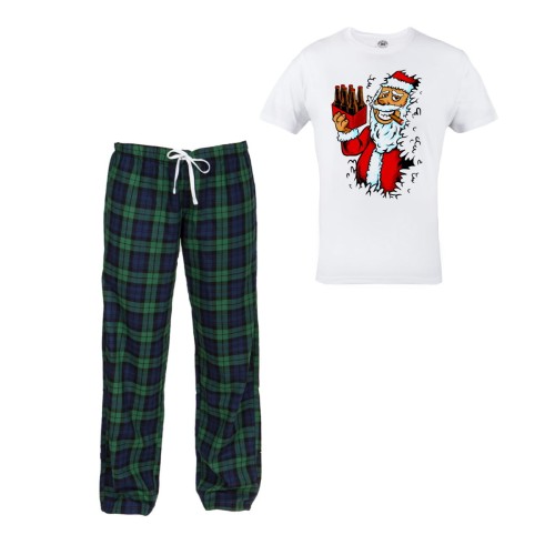 MĘSKA PIŻAMA ŚWIĄTECZNA PREZENT BOŻE NARODZENIE SANTA ŚWIĘTY MIKOŁAJ Z PIWEM