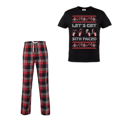 MĘSKA PIŻAMA ŚWIĄTECZNA PREZENT BOŻE NARODZENIE STAR WARS GWIEZDNE WOJNY LET'S GET SITH FACED 1