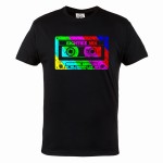KOSZULKA MĘSKA MUZYCZNA KASETA LATA 80' EIGHTIES MIX
