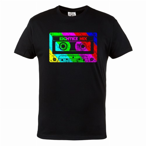 KOSZULKA MĘSKA MUZYCZNA KASETA LATA 80' EIGHTIES MIX