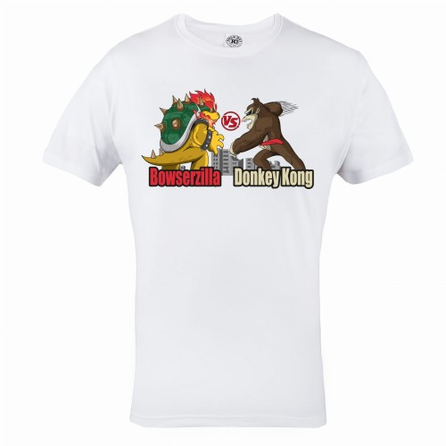 KOSZULKA FILMOWA ONE WILL FALL GODZILLA KONTRA KONG ANIMACJA BOWSERZILLA VS DONKEY KONG 1