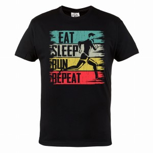KOSZULKA DLA BIEGACZA BIEGANIE SPORT HOBBY EAT SLEEP RUN REPEAT