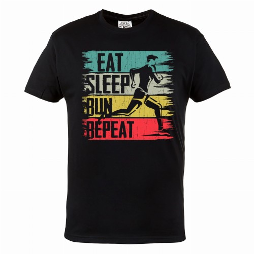 KOSZULKA DLA BIEGACZA BIEGANIE SPORT HOBBY EAT SLEEP RUN REPEAT 1