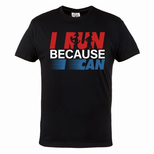 KOSZULKA DLA BIEGACZA BIEGANIE SPORT I RUN BECAUSE I CAN 1