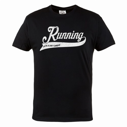 KOSZULKA DLA BIEGACZA BIEGANIE SPORT RUNNING LATE IS MY CARDIO 1