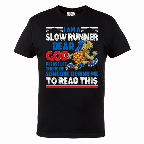 KOSZULKA DLA BIEGACZA BIEGANIE SPORT ŻÓŁW I'M A SLOW RUNNER 1