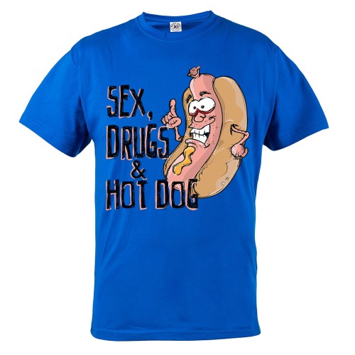 KOSZULKA ŚMIESZNE SEX, DRUGS & HOT DOG 3