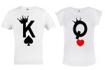 ZESTAW KOSZULEK WALENTYNKOWYCH LOVE PREZENT NA WALENTYNKI QUEEN & KING KARTY