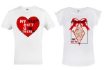 ZESTAW KOSZULEK WALENTYNKOWYCH LOVE PREZENT NA WALENTYNKI MY BEST GIFT IS THERE
