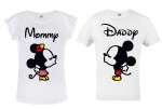 ZESTAW KOSZULEK WALENTYNKOWYCH LOVE PREZENT NA WALENTYNKI RODZICE MOMMY AND DADDY MICKEY MOUSE & MINNIE