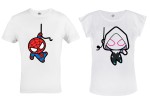 ZESTAW KOSZULEK WALENTYNKOWYCH PREZENT NA WALENTYNKI MARVEL SPIDER-MAN I GWEN STACY