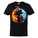 KOSZULKA MĘSKA DRAGON BALL YIN YANG ANIME MAŁY GOKU