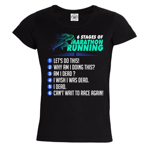 KOSZULKA DAMSKA BIEGANIE SPORT MARATON 6 ETAPÓW BIEGU