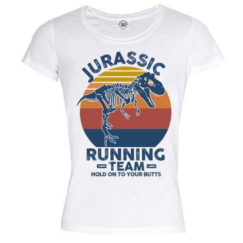 KOSZULKA DAMSKA BIEGANIE SPORT PARK JURAJSKI JURASSIC RUNNING TEAM