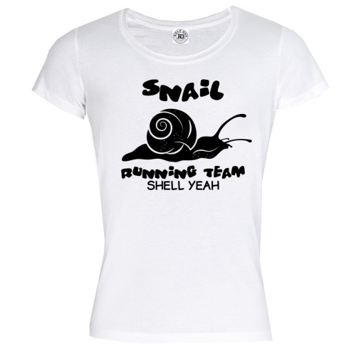 KOSZULKA DAMSKA BIEGANIE SPORT ŚLIMAK SNAIL RUNNING TEAM SHELL YEAH 1