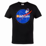 MĘSKA KOSZULKA BITCOIN KRYPTOWALUTY CRYPTO ASTRONAUTA KOSMOS