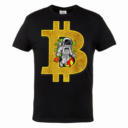 MĘSKA KOSZULKA BITCOIN KRYPTOWALUTY CRYPTO ASTRONAUTA  1