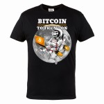 MĘSKA KOSZULKA BITCOIN KRYPTOWALUTY CRYPTO TO THE MOON ASTRONAUTA MAŁPA W KOSMOSIE
