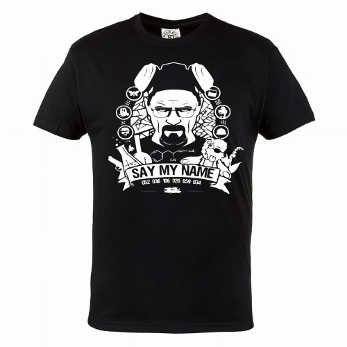 KOSZULKA MĘSKA SERIAL BREAKING BAD WALTER WHITE CHEMIK SAY MY NAME