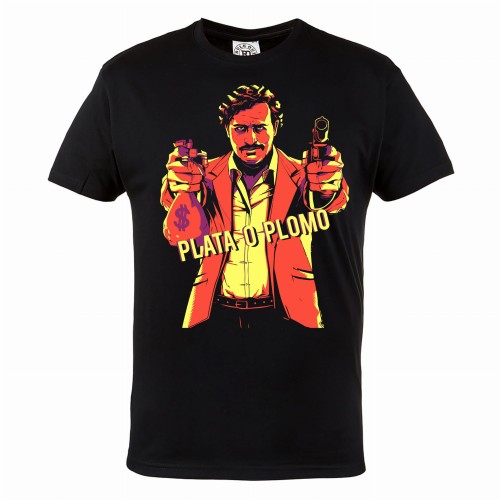 KOSZULKA MĘSKA PABLO ESCOBAR PLATA O PLOMO SERIAL NARCOS 1