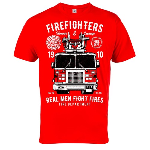 KOSZULKA DLA STRAŻAKA STRAŻACKA STRAŻ POŻARNA REAL MEN FIGHT FIRES