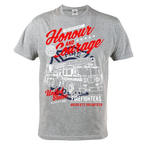 KOSZULKA DLA STRAŻAKA STRAŻACKA STRAŻ POŻARNA FIREFIGHTER HONOUR AND COURAGE 1