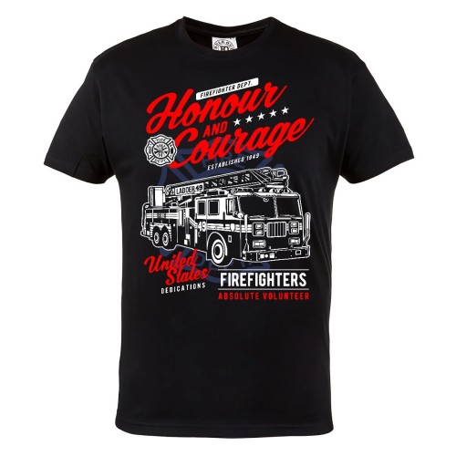 KOSZULKA DLA STRAŻAKA STRAŻACKA STRAŻ POŻARNA FIREFIGHTER HONOUR AND COURAGE 1