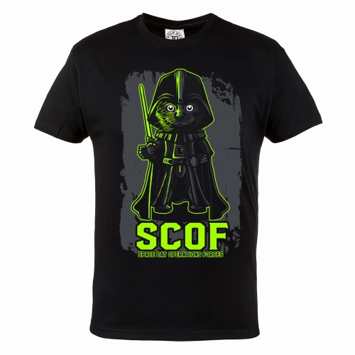 KOSZULKA MĘSKA Z KOTEM KOT DARTH VADER SCOF SPACE CAT OPERATION FORCES