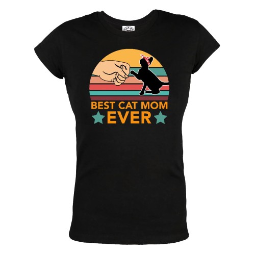 KOSZULKA DAMSKA Z KOTEM DLA MIŁOŚNICZKI KOTÓW KOCIARY BEST CAT MOM EVER 1