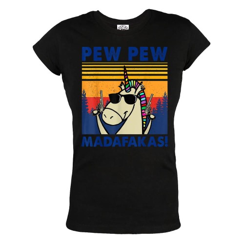 KOSZULKA DAMSKA Z JEDNOROŻCEM UNICORN PEW PEW MADAFAKAS
