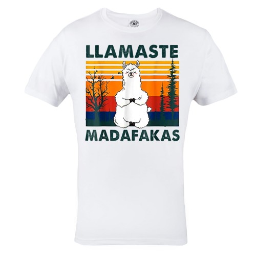 KOSZULKA MĘSKA LAMA LLAMASTE NAMASTE PEW PEW MADAFAKAS 1
