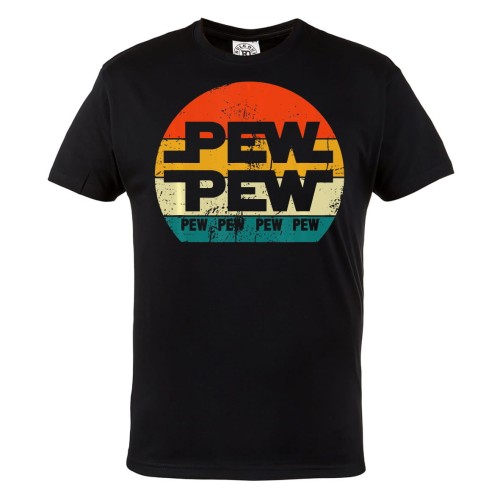 KOSZULKA MĘSKA PEW PEW PEW VINTAGE RETRO 1