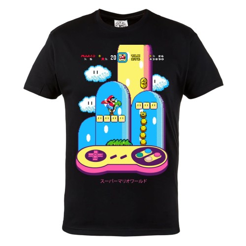 KOSZULKA MĘSKA GRA VIDEO PLATFORMÓWKA SUPER MARIO BROS GAMEPAD 1