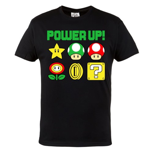 KOSZULKA MĘSKA GRA VIDEO SUPER MARIO BROS POWER UP 1