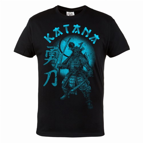 KOSZULKA MĘSKA WALKA FIGHT KATANA WOJOWNIK BLUE 1