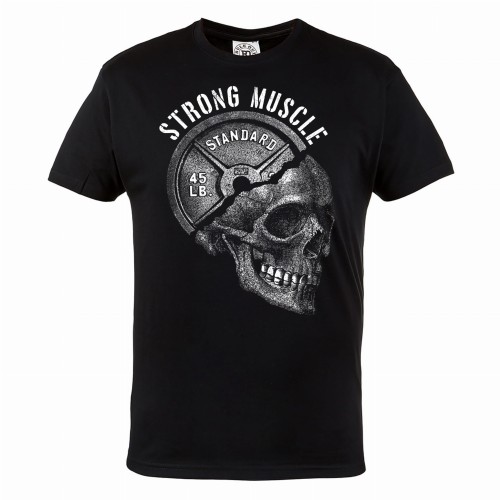 KOSZULKA MĘSKA WALKA FIGHT STRONG MUSCLE CZASZKA OBCIĄŻENIE