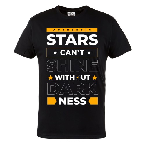 KOSZULKA MĘSKA MOTYWACJA STARS CAN'T SHINE WITHOUT DARKNESS URBAN STYLE BE POSITIVE 1