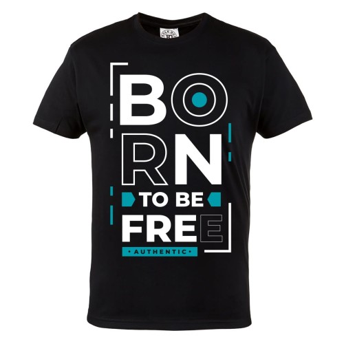KOSZULKA MĘSKA MOTYWACJA BORN TO BE FREE URBAN STYLE BE POSITIVE 1